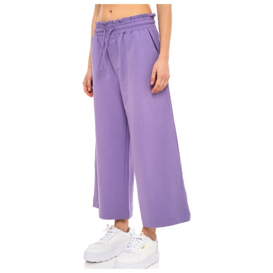 Be Nation Γυναικείο παντελόνι Terry Cropped 7/8 Wide Leg Pants
